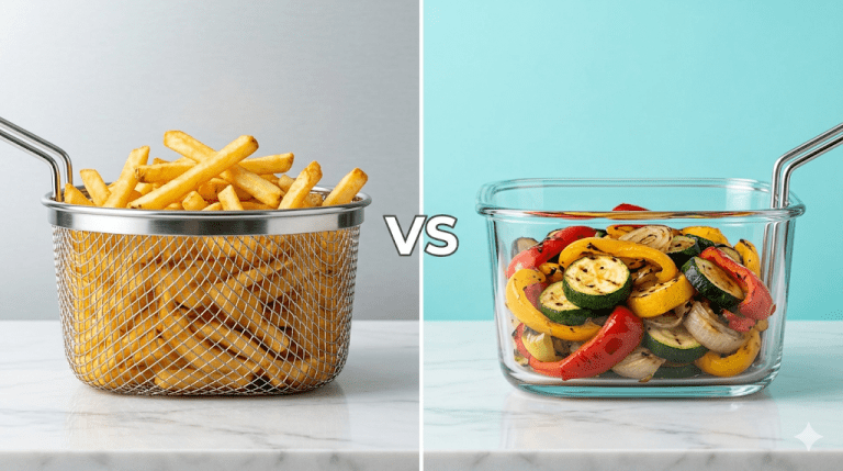 Friggitrice ad Aria Acciaio vs Vetro